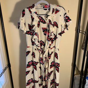 Butterfly wrap dress